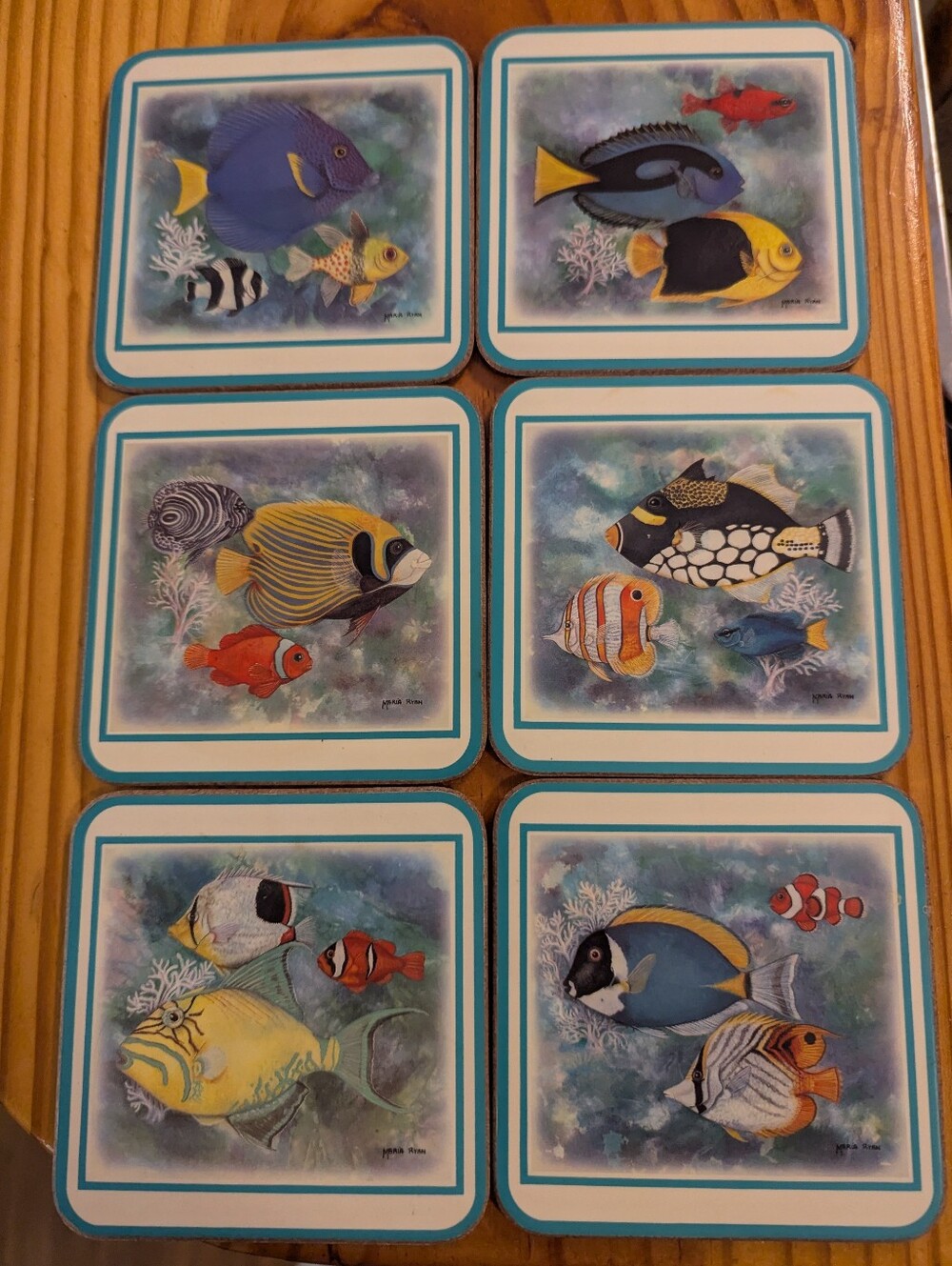 Vintage Pimpernel Tropical Fish Coasters (6)